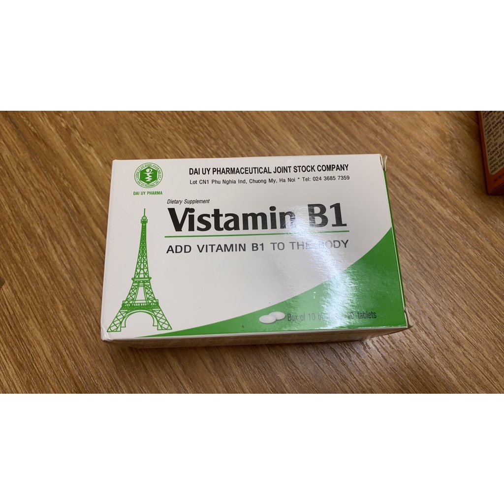 Vistamin B1 vỉ hộp 100 viên - Bổ sung vitamin B1 cho cơ thể
