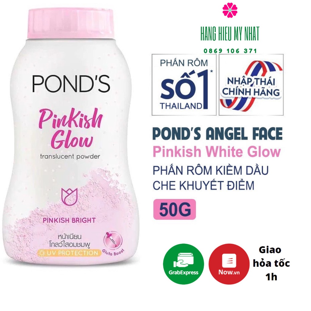Phấn Phủ Dạng Bột Pond's Pinkish White Glow Face Powder 50g Thái Lan