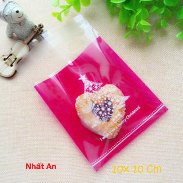 Túi dán Noel 10x10cm (Mẫu 8) - 100 cái