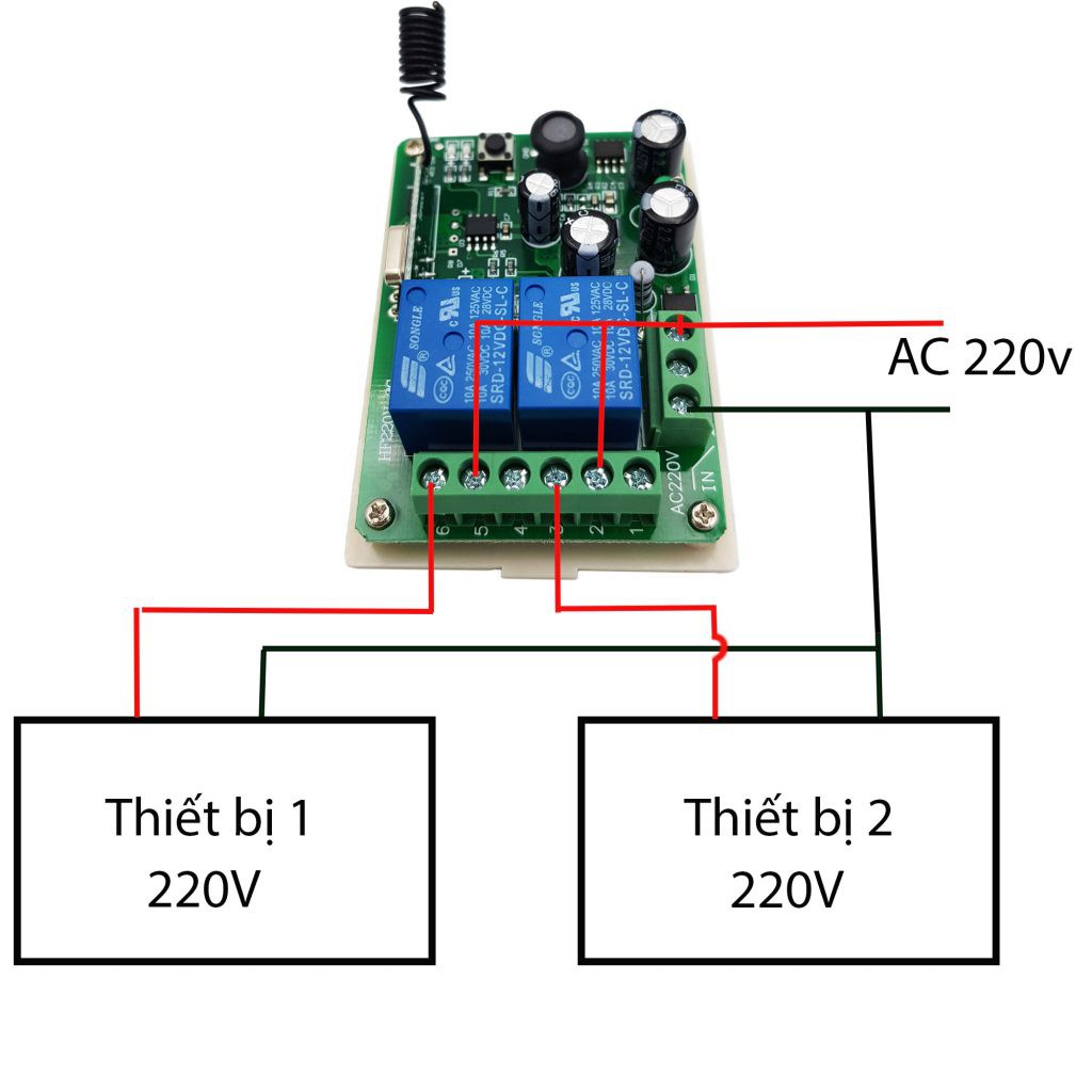 Bộ điều khiển RF 315Mhz | 433Mhz 220V 1 kênh - 2 kênh (Không kèm remote)