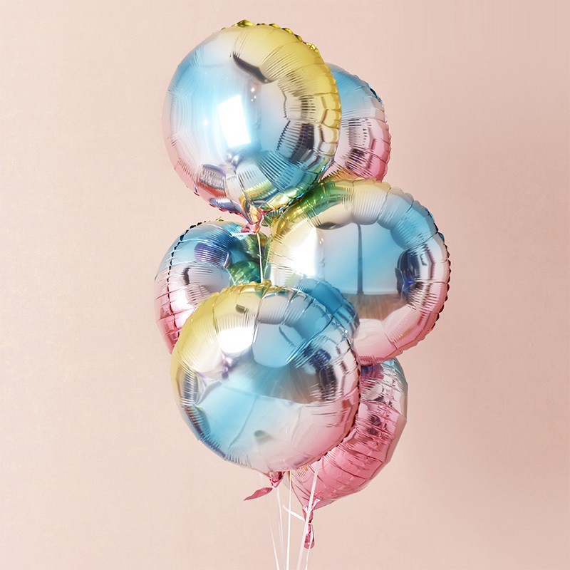 Set 10 Bong Bóng Bay Hình Trái Tim / Ngôi Sao / Tròn 18 Inch Dùng Trang Trí Tiệc Sinh Nhật