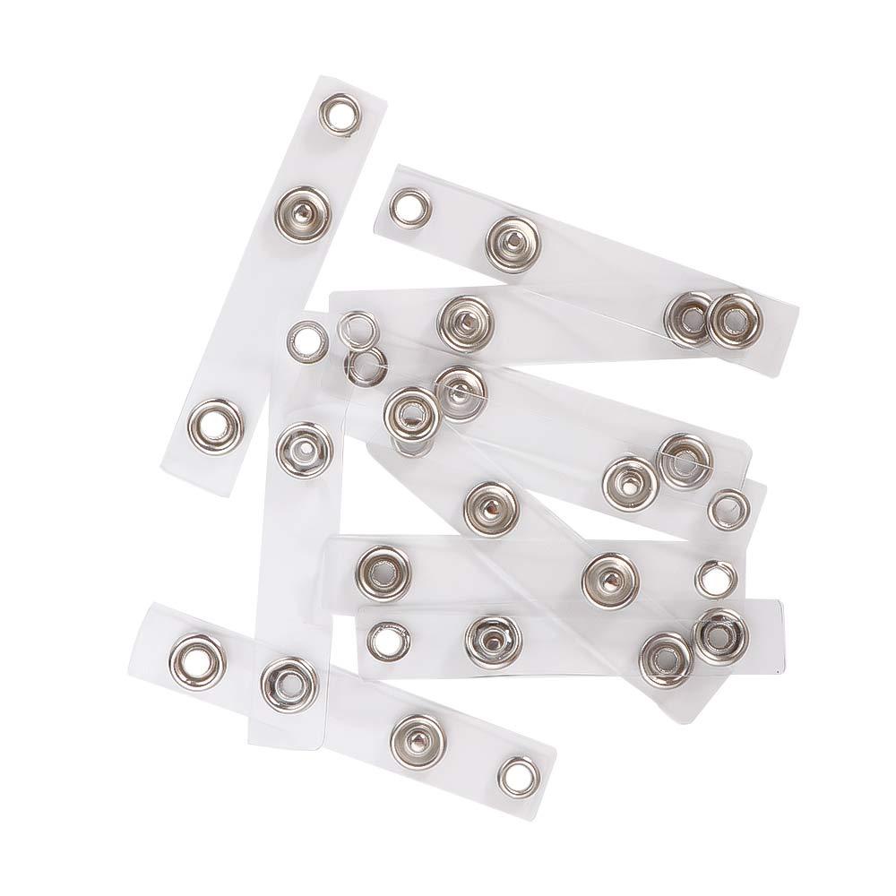 Set 10 Dây Đeo Thẻ ID Bằng PVC Trong Suốt Giá Đỡ