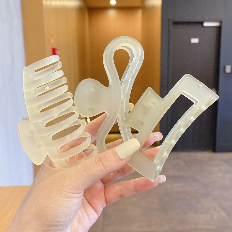 Kẹp tóc acrylic màu xanh lá thời trang xu hướng Hàn quốc