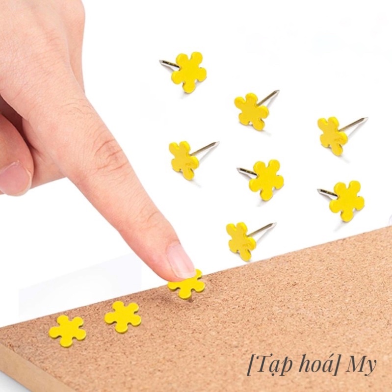 Pin bảng ghim bảng ghim giấy trang trí, gắn ghi chú hình Bông Hoa