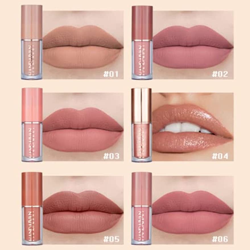 Set 12 Thỏi Son Kem Hiệu Ứng Lì / Ánh Ngọc Trai Không Dễ Dính Cốc