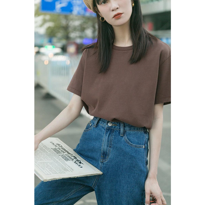 Áo Thun Trơn Ctk 3158 PEONYB Unisex  🌸 Phông form rộng tay lỡ retro, pull trẻ trung basic hàn quốc Ulzzang 🌸