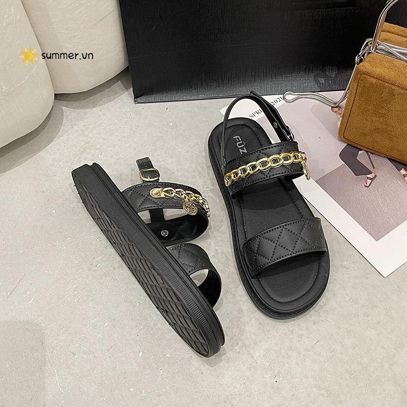 Giày Sandal Mùa Hè 2022 Phong Cách Thời Trang Hàn Quốc Dễ Phối Đồ
