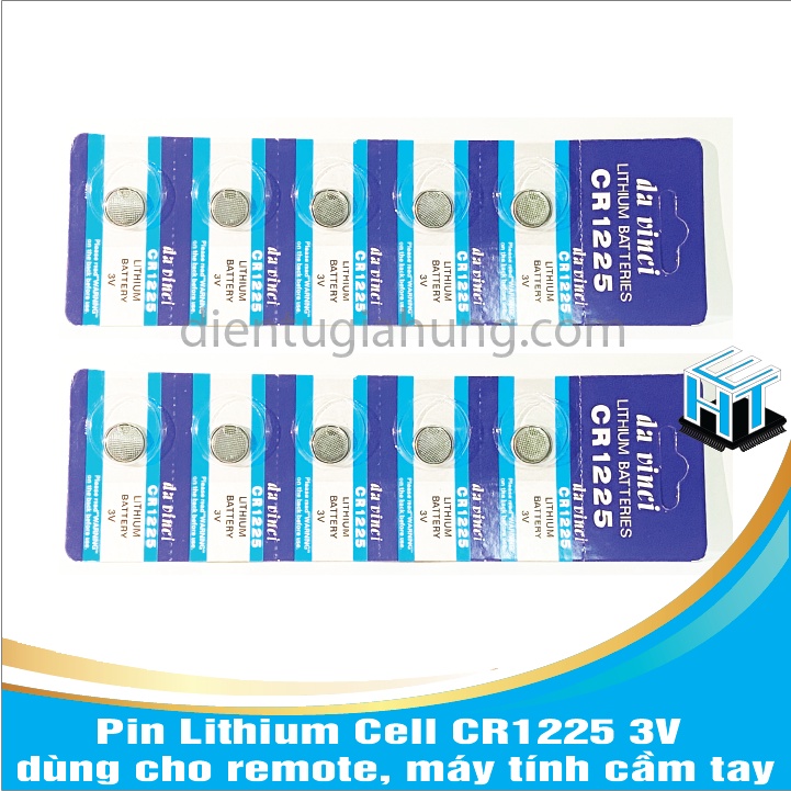 Pin Lithium Cell CR1225 3V dùng cho remote, máy tính cầm tay