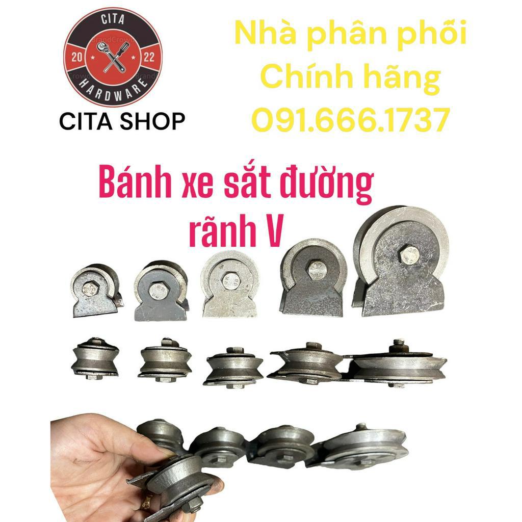 Bánh xe cửa sắt rãnh V đủ size