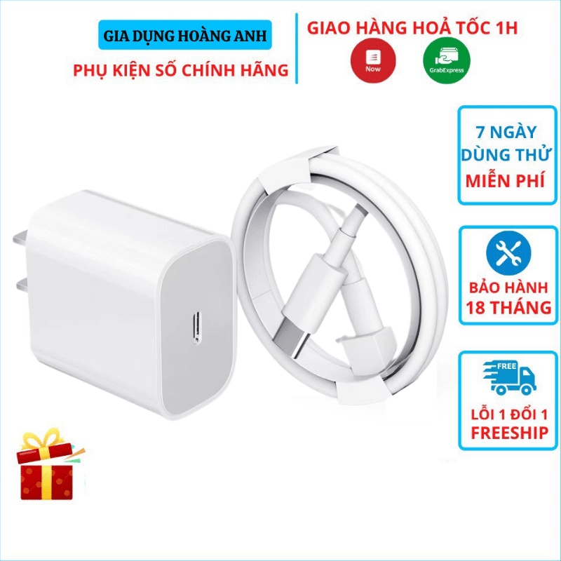 Bộ Sạc Nhanh Iphone 20W Chính Hãng Siêu Nhanh Siêu Bền Siêu Tiết Kiệm KHO GIA DỤNG HOÀNG ANH