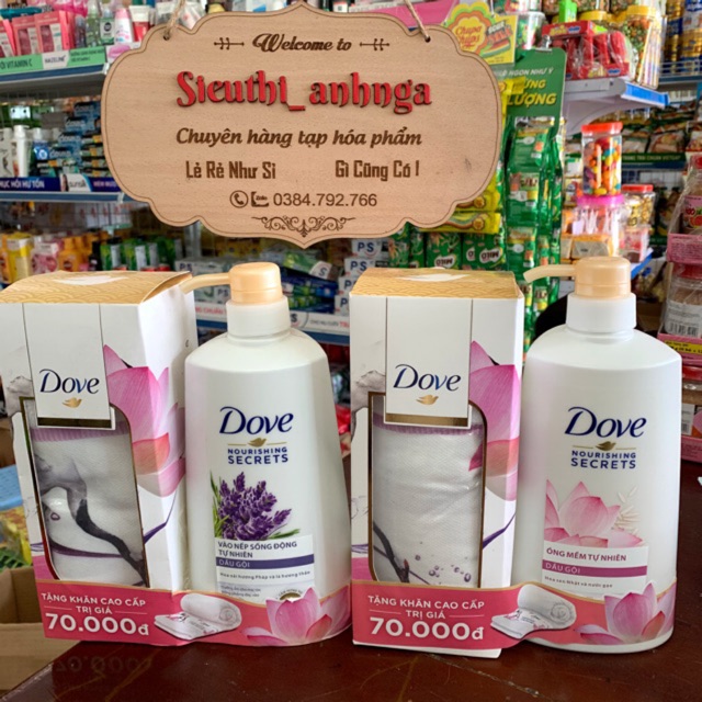 [Tặng Khăn Tắm] Dầu Gội/Xả Dove 650g Vào Nếp Sống Động Tự Nhiên