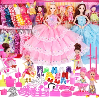 Bộ Đồ Chơi Búp Bê Công Chúa Barbie Dễ Thương Cho Bé