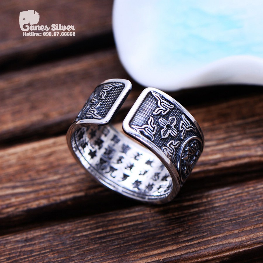 Nhẫn Nam Chất Liệu Bạc Thái - Thương Hiệu Ganes Silver