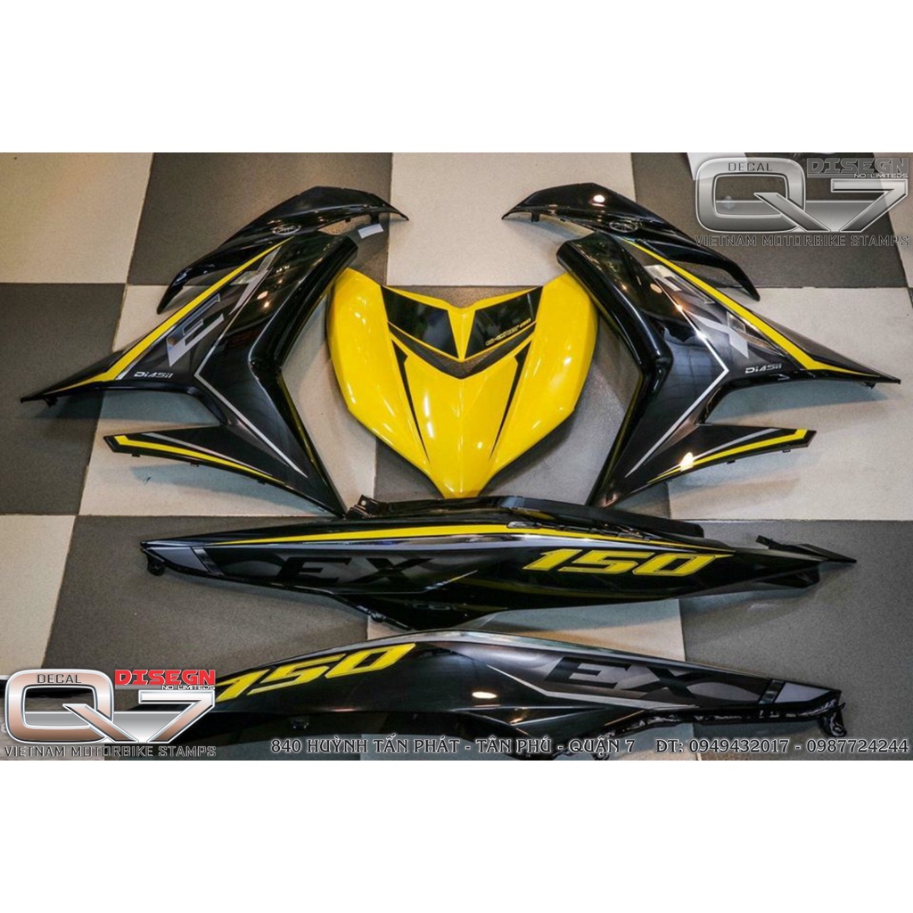 Tem Rời EXCITER 150 VÀNG ĐEN