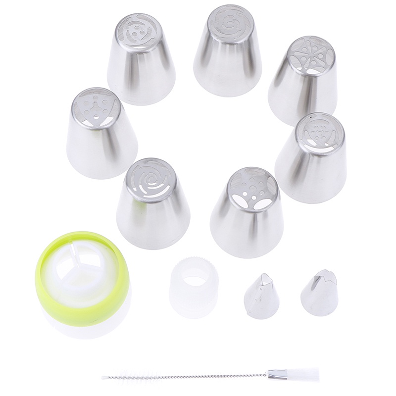 Set 2 Đầu Bắt Bông Kem Trang Trí Bánh Bằng Thép Không Gỉ