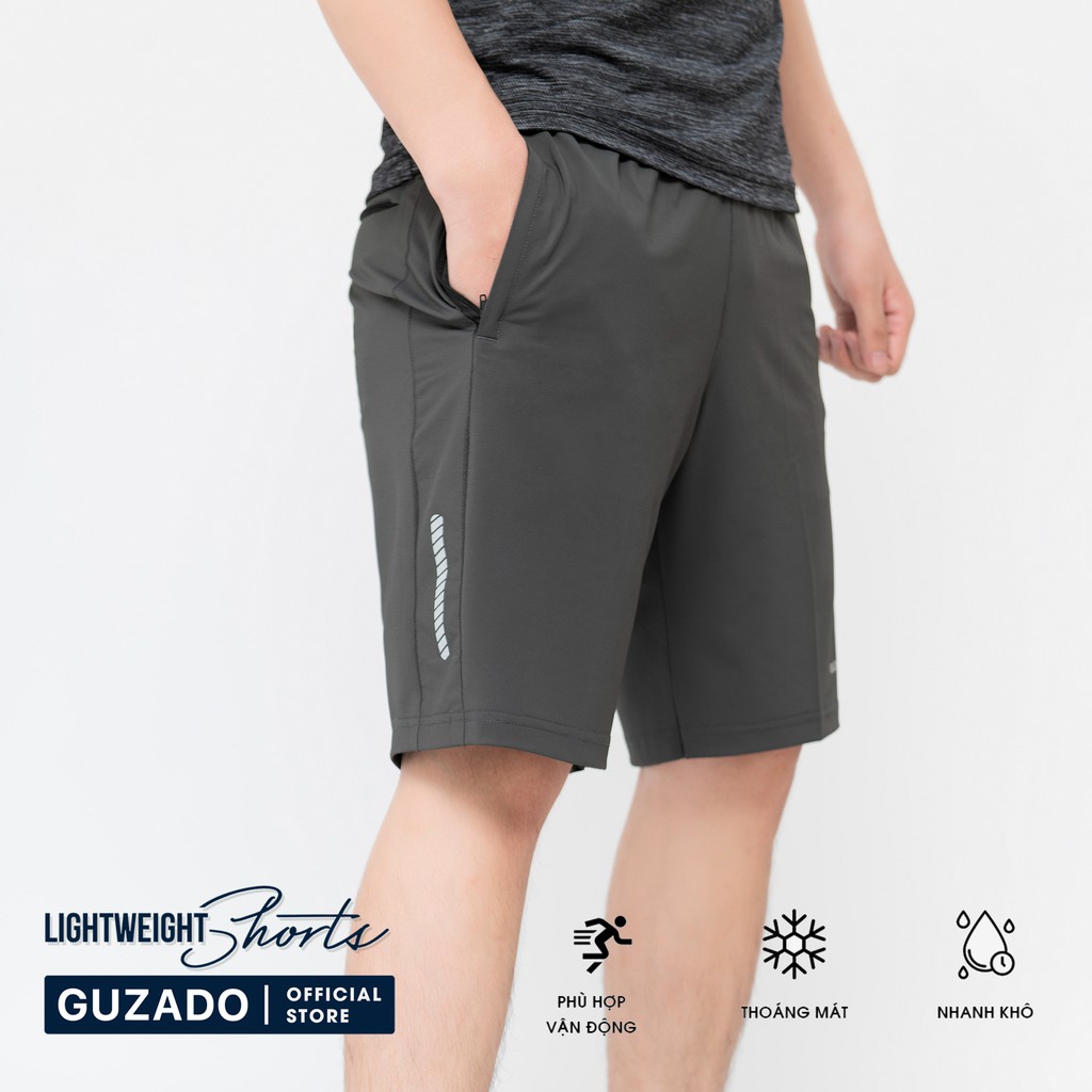 Quần Đùi Nam Guzado GSR05 vải thun lạnh cao cấp,phong cách trẻ trung khỏe khoắn,co giãn tiện dụng thể thao hay mặc nhà