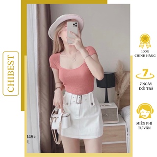Chân váy kaki co giãn kèm đai mới hot trend, có lót quần, chân váy ngắn lưng cao phong cách cổ điển yvb62 chibest