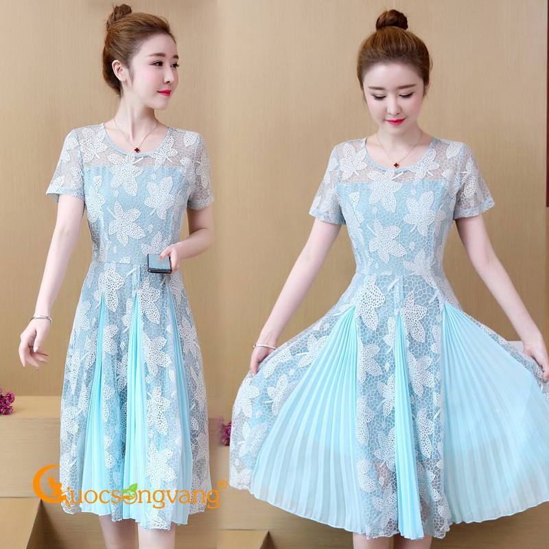 Váy đầm xòe big size váy đầm nữ ren GLV098 Cuocsongvang