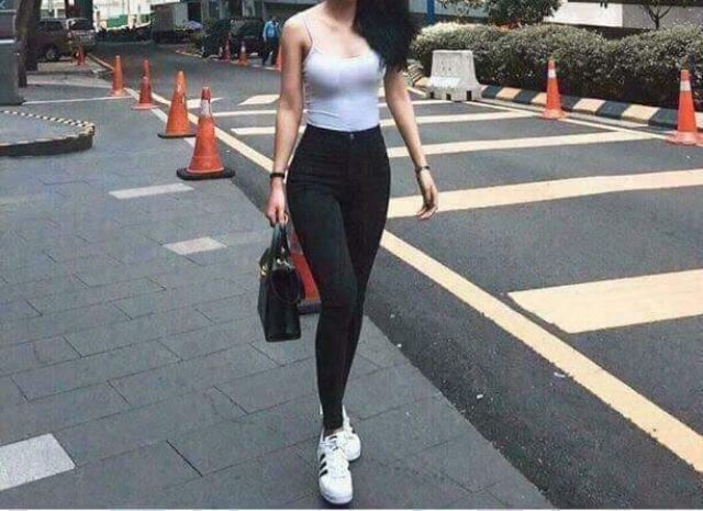 Quần tregging cạp khóa vải cotton | BigBuy360 - bigbuy360.vn