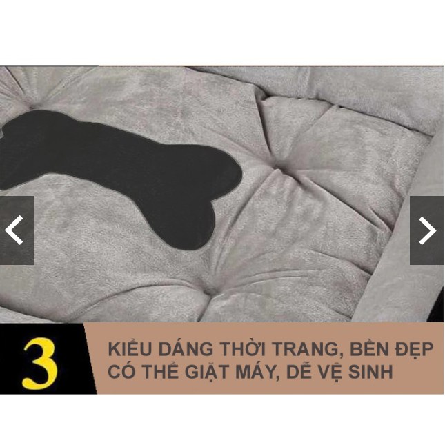 NỆM LÓT, NỆM Ổ NẰM CAO CẤP HÌNH CHỮ NHẬT DÀNH CHO CHÓ MÈO DƯỚI 6KG SIZE 30*45*15cm