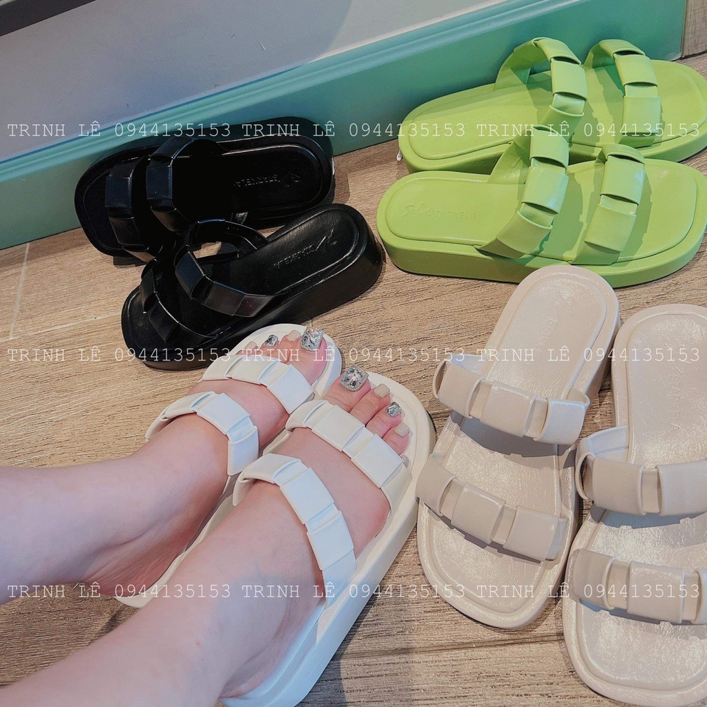 Dép Hai Quai Ngang Nữ Quai Gấp Cao 3cm Thời Trang Hot Trend Cao Cấp TRINH LÊ SHOP GIÀY DÉP TL1592