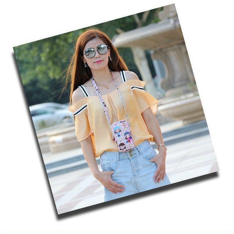 Túi ví đựng điện thoại,son,đồ cá nhân, có móc cài đeo chéo, 2 ngăn chất liệu chống thấm nước, màu sắc thời trang cá tính