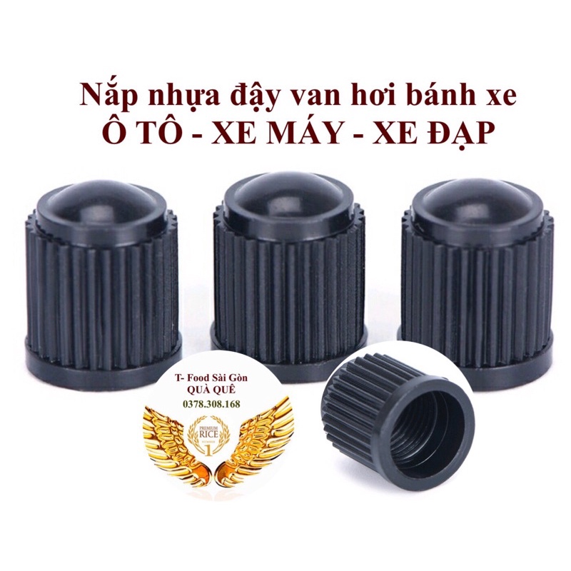 5 Nắp nhựa đậy van hơi bánh xe ô tô- xe máy- xe đạp