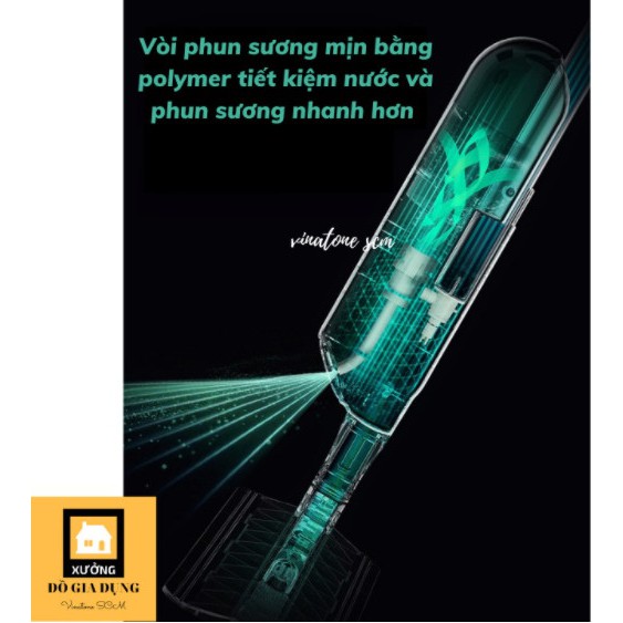 Cây Lau Nhà Phun Nước, Khử Khuẩn [AN TOÀN PHÒNG DỊCH] [Water Spray Mop] cao cấp, đầu xoay 360* [đa năng 2 TRONG 1]SCM 03