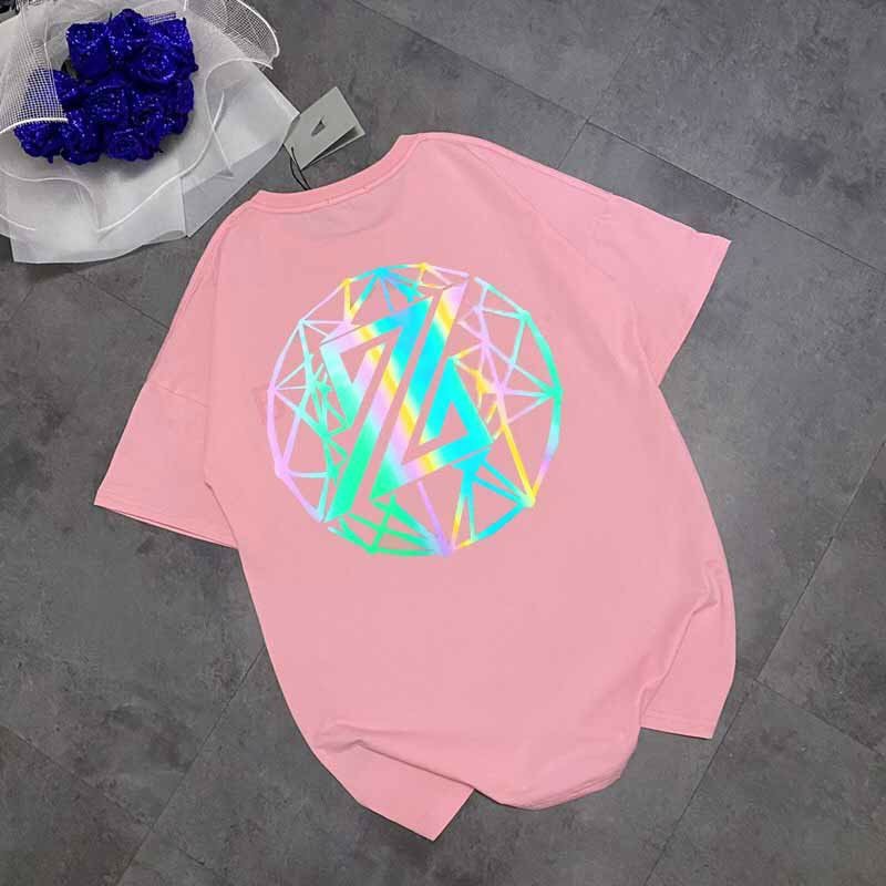&lt;FREE SHIP&gt; Áo thun nam nữ unisex tay lỡ in phản quang chất thun co giãn 4 chiều (psZ)