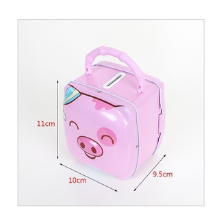 Két sắt mini hình heo có khóa