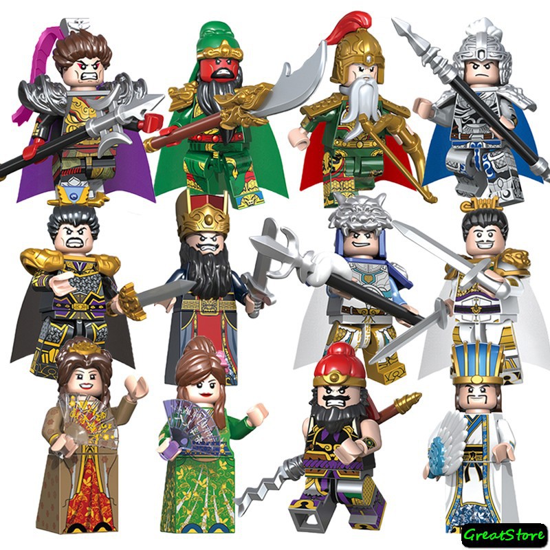 ( Hãng Sẵn Sàng ) MINIFIGURES XẾP HÌNH TAM QUỐC TRIỆU VÂN, QUAN VŨ, TRƯƠNG PHI, HOÀNG TRUNG, LỮ BỐ, MÃ SIÊU...