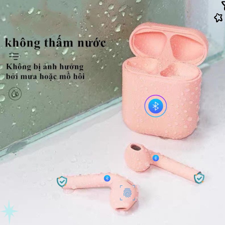 Tai Nghe Bluetooth Không Dây Thể Thao J12 TWS 5.0 Nghe Nhạc, Chơi Game Độ Trể Thấp J12_Mau - Arucas