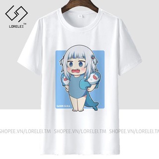 (SALE) Áo thun Gawr Gura Hololive Chibi Collections ngắn tay