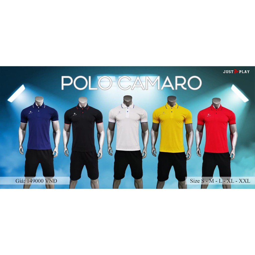Áo thun Polo thể thao có cổ Camaro cao cấp nhiều màu