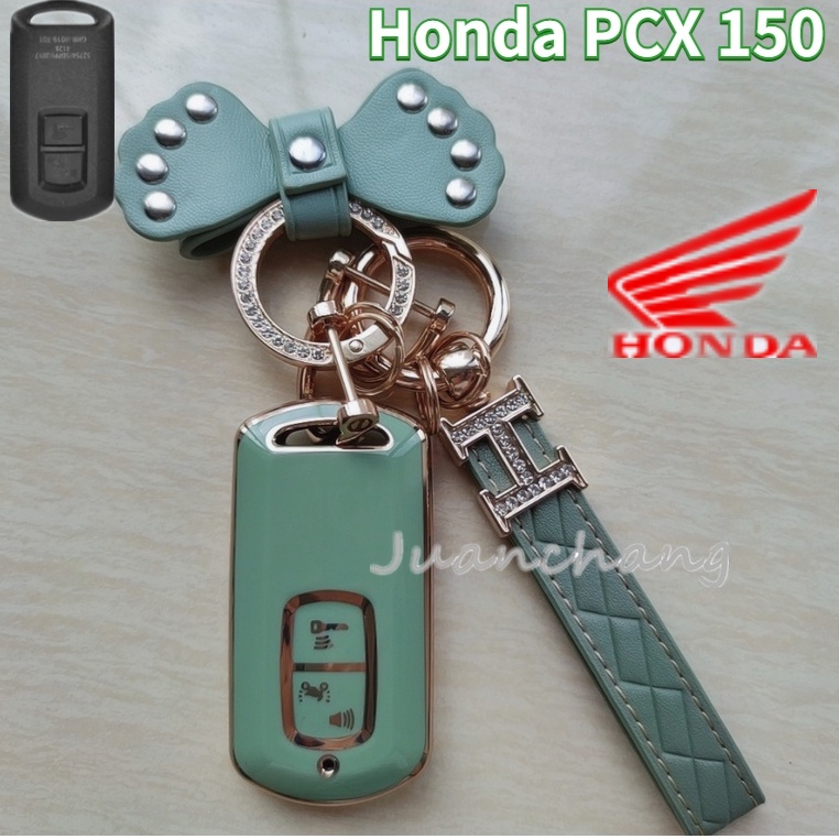 Vỏ Bọc Chìa Khóa 2 Nút Chuyên Dụng Cho Xe Máy Honda X-ADV Forza 125 300 PCX 150 150i Bao Da Thủ Công Bảo Vệ Chìa Khóa Cho Honda Air Blade 125, AB 150, Vario 150, Airblade 2020, Leady 2022