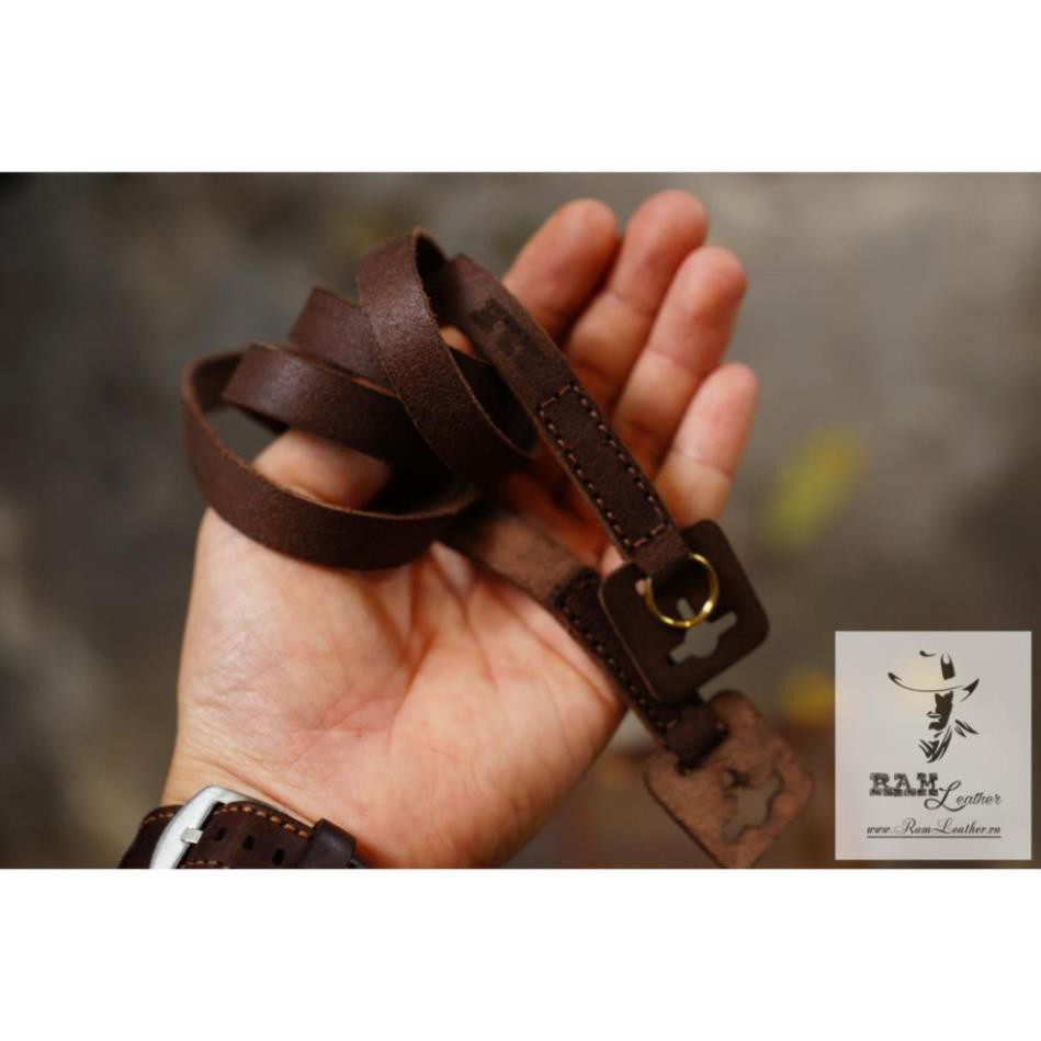 DÂY MÁY ẢNH FILM DA BÒ THẬT RAM A2 MÀI NHÁM CAO CẤP – CHÍNH HÃNG RAM LEATHER *