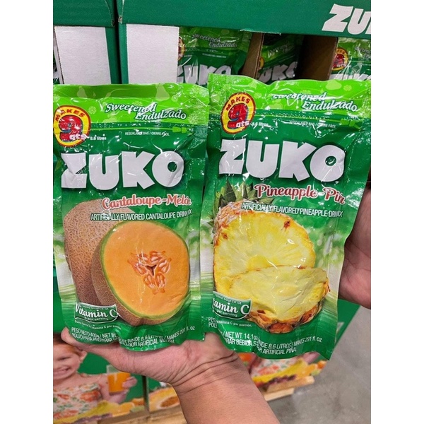 Bột Pha Nước Trái Cây ZuKo Dưa Lưới, Dứa, Chanh, Xoài - Hàng mỹ