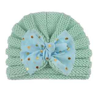 HABELYI Mũ Turban Đan Len Co Dãn Cho Bé