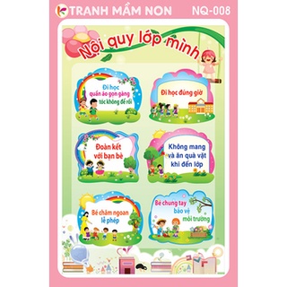 Decal mầm non - nội quy lớp nq-008