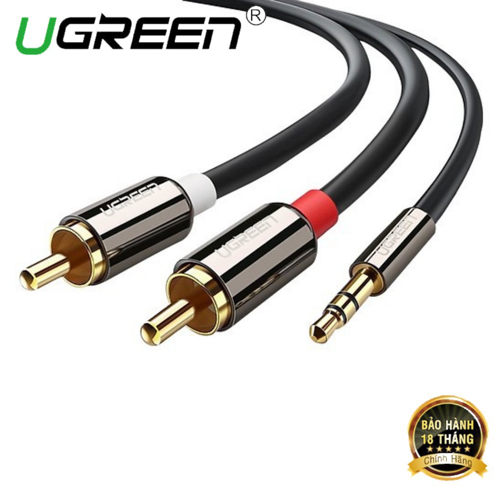 Cáp Audio 3.5mm Ra 2 Đầu bông sen Cao Cấp Chính Hãng Ugreen 10749 10583 10584 10590 10591 AV116