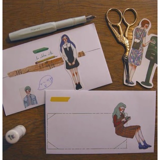 Set 18 sticker cô gái