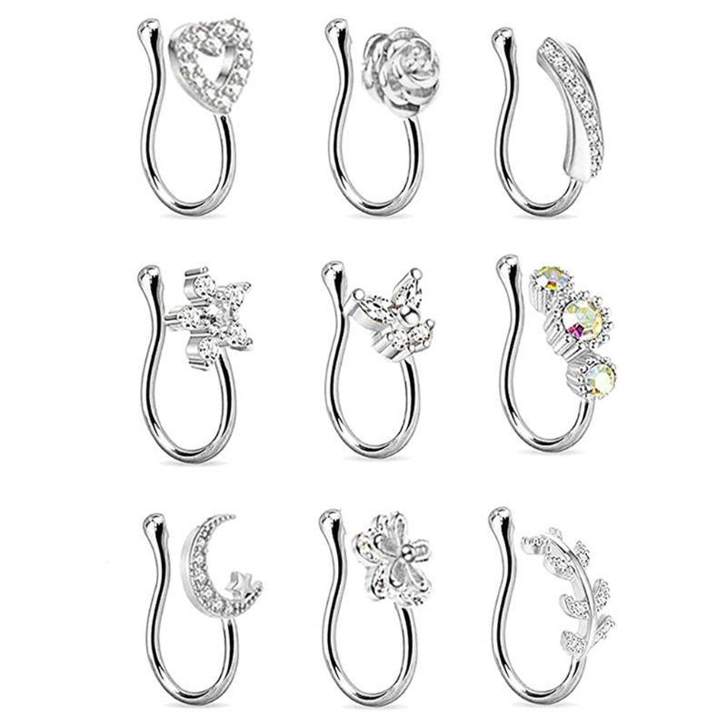 Set 9 khuyên mũi nhiều kiểu dáng thời trang | BigBuy360 - bigbuy360.vn