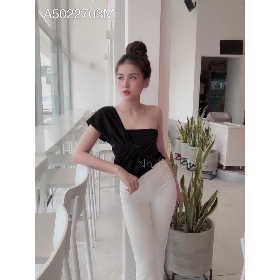 Áo kiểu đắp nơ chất đẹp mịn siêu hot