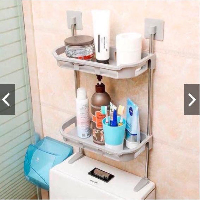 ⭐️[DEALSỐC]LOẠI1 Kệ nhựa khung inox đa năng 2,3 tầng đa năng. kệ sau bồn cầu,dán tường bếp dán tường .tiết kiệm ko gian