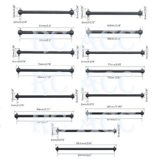 Set 2 Trục Bánh Xe 61mm 63mm 70mm 77mm 84mm 87mm 89.5mm Cho 1/10 HSP 94101 94102 94103105 94106 94108 94110 94109 94122 94155 94166