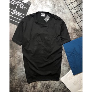 Áo thun nam tay ngắn thun cotton logo dập nổi New York AXK074