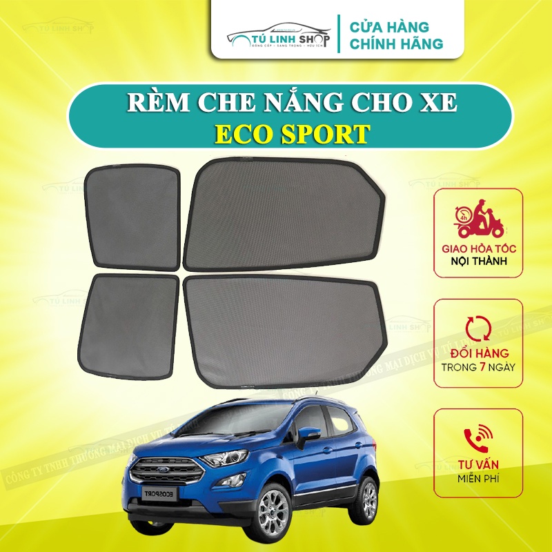 Rèm che nắng nam châm cho xe Ford Ecosport, bộ 4 tấm cho 4 cửa, hàng loại 1 cao cấp nhất, vừa khít kính