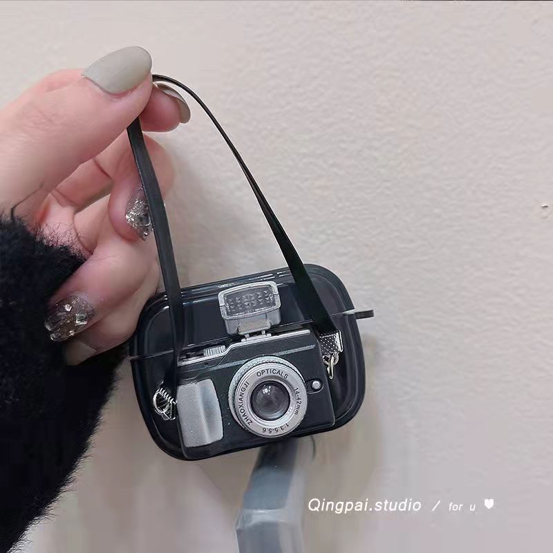 Vỏ Bảo Vệ Hộp Đựng Tai Nghe Hình Camera Cho Airpods 3 1 / 2 / 3