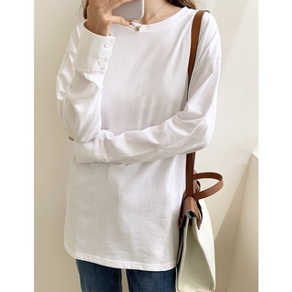 Áo thun tay dài cổ tròn oversize 46445