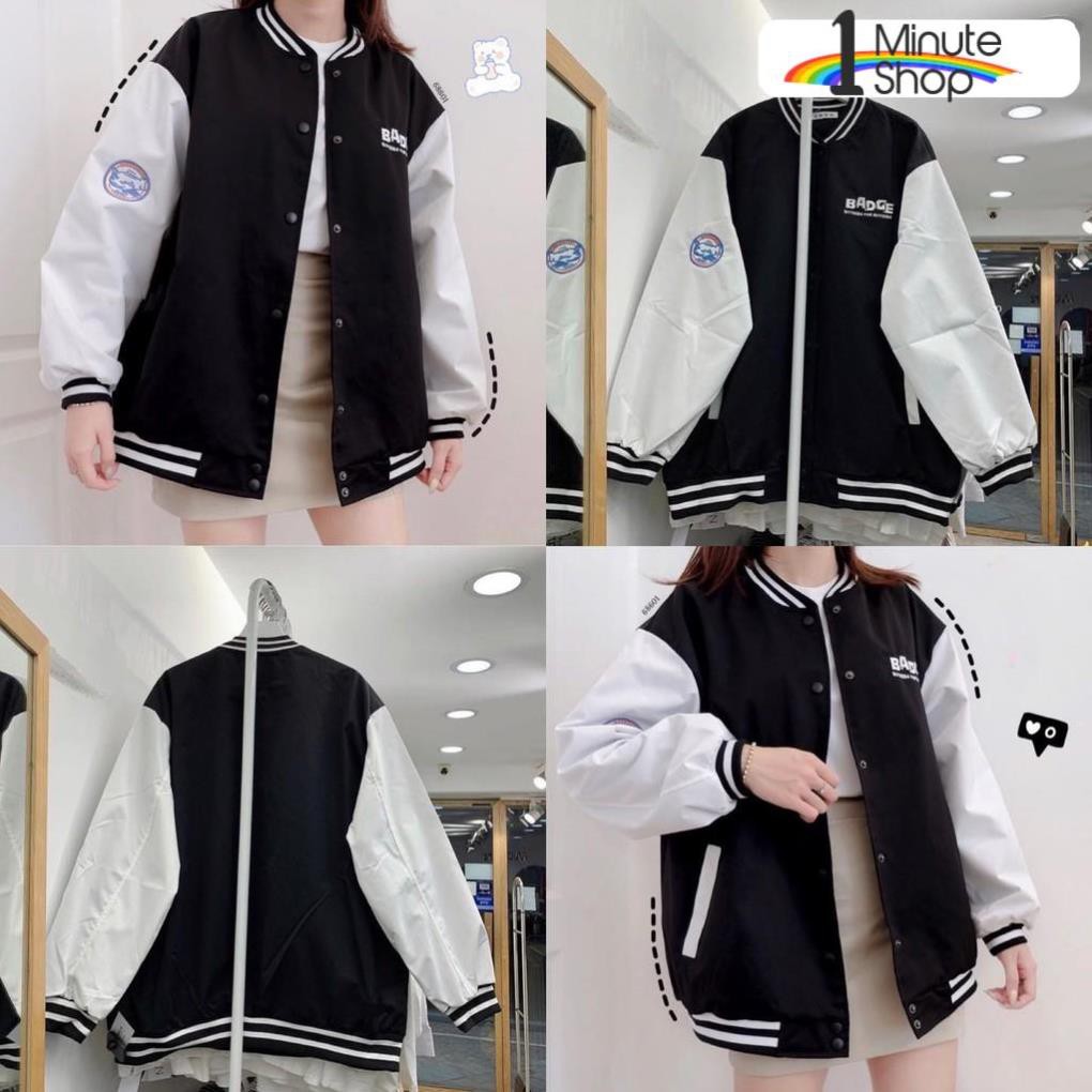 Áo Khoác BOMBER dù thêu Badge Unisex [4 Màu ] - 1Minute | BigBuy360 - bigbuy360.vn